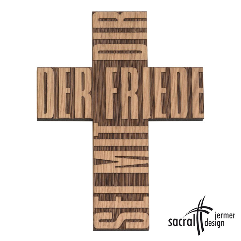 Schriftkreuz aus Thermoesche