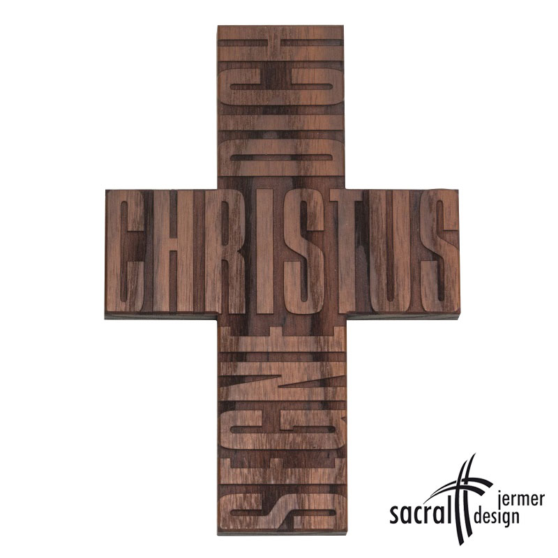 Schriftkreuz aus Thermoesche