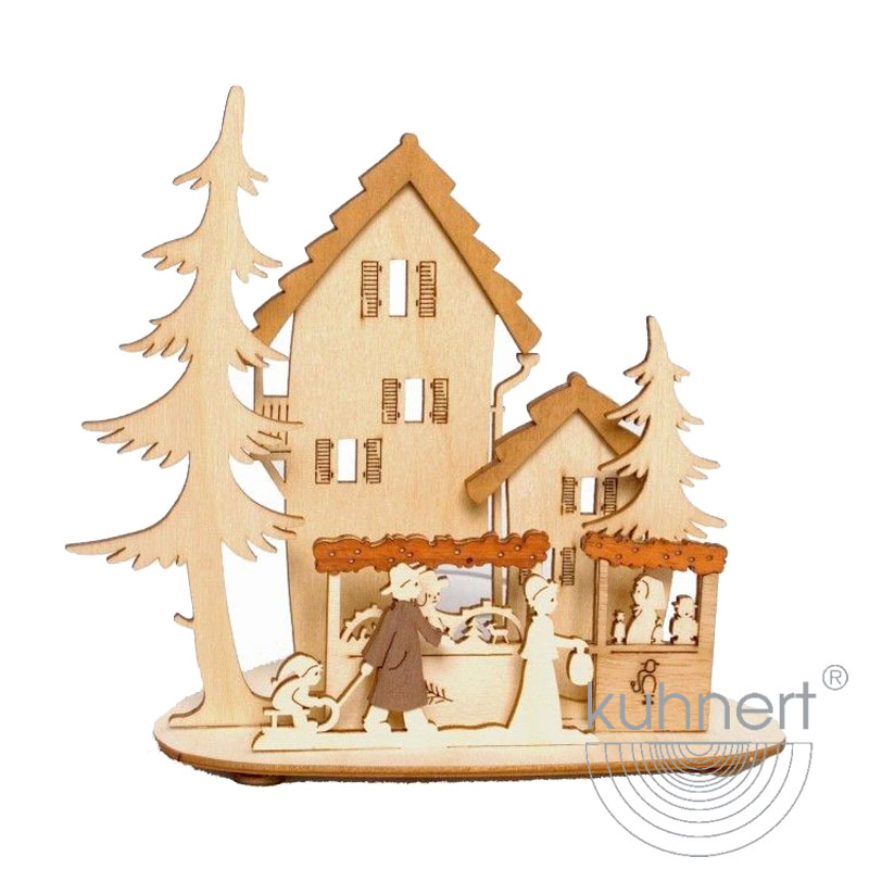 Teelichthalter Weihnachtsmarkt